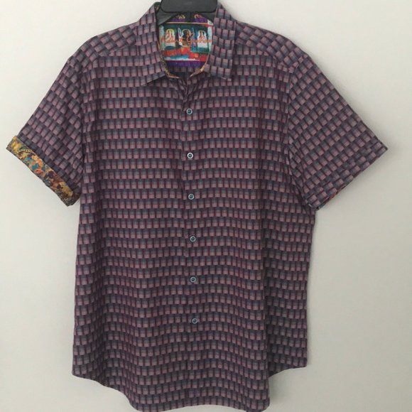 ⭐️Robert Graham Jai Short Sleeve Sport Shirt - Picture 1 of 6